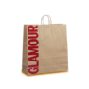 Paper bags with wisted handle made of kraft striped paper